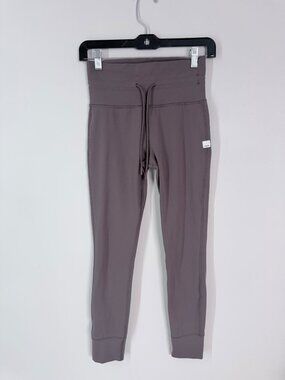 Vuori Womens Taupe Jogger Pants Drawstring Waist Stretch Polyester Blend Size S